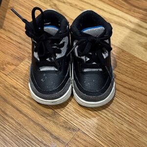 Jordan Kids Black and Blue Sneakers